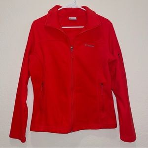 Columbia Orange Fleece Sweater Size Medium • Like new